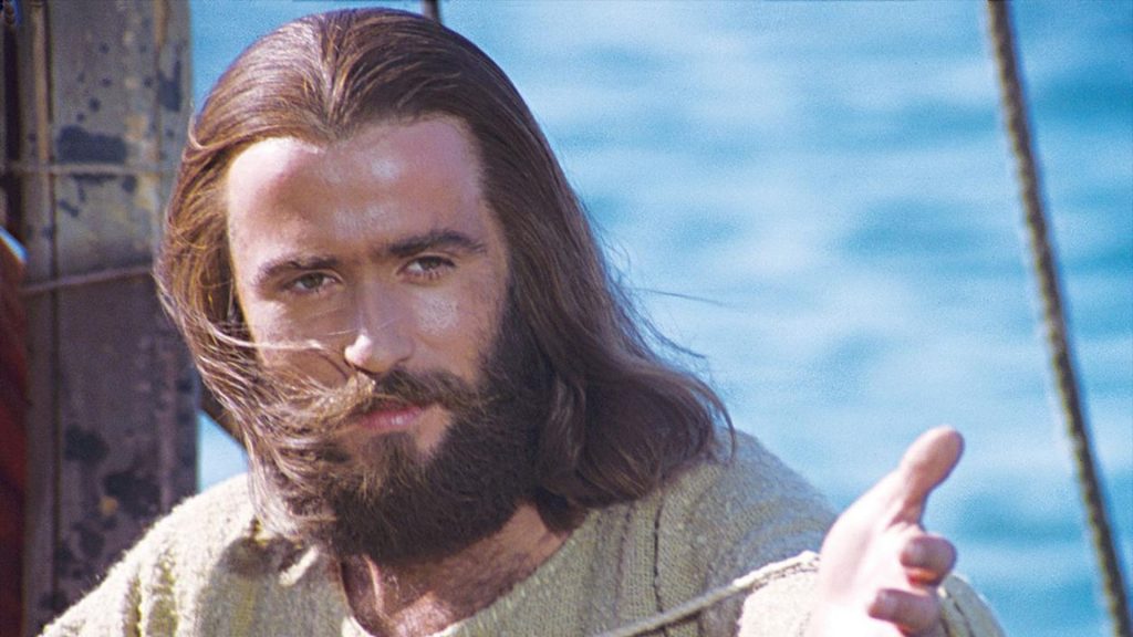 El actor británico Brian Deacon en el papel de Cristo en la película “Jesús” del año 1979.