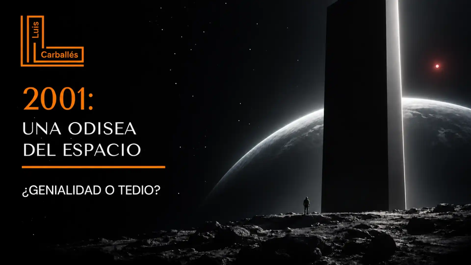 Portada de la crítica de 2001: Una odisea del espacio, con un monolito, un astronauta y el texto «¿Genialidad o tedio?».