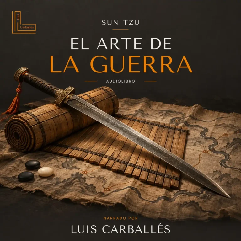 Portada de El arte de la guerra, de Sun Tzu, en audiolibro narrado por Luis Carballés