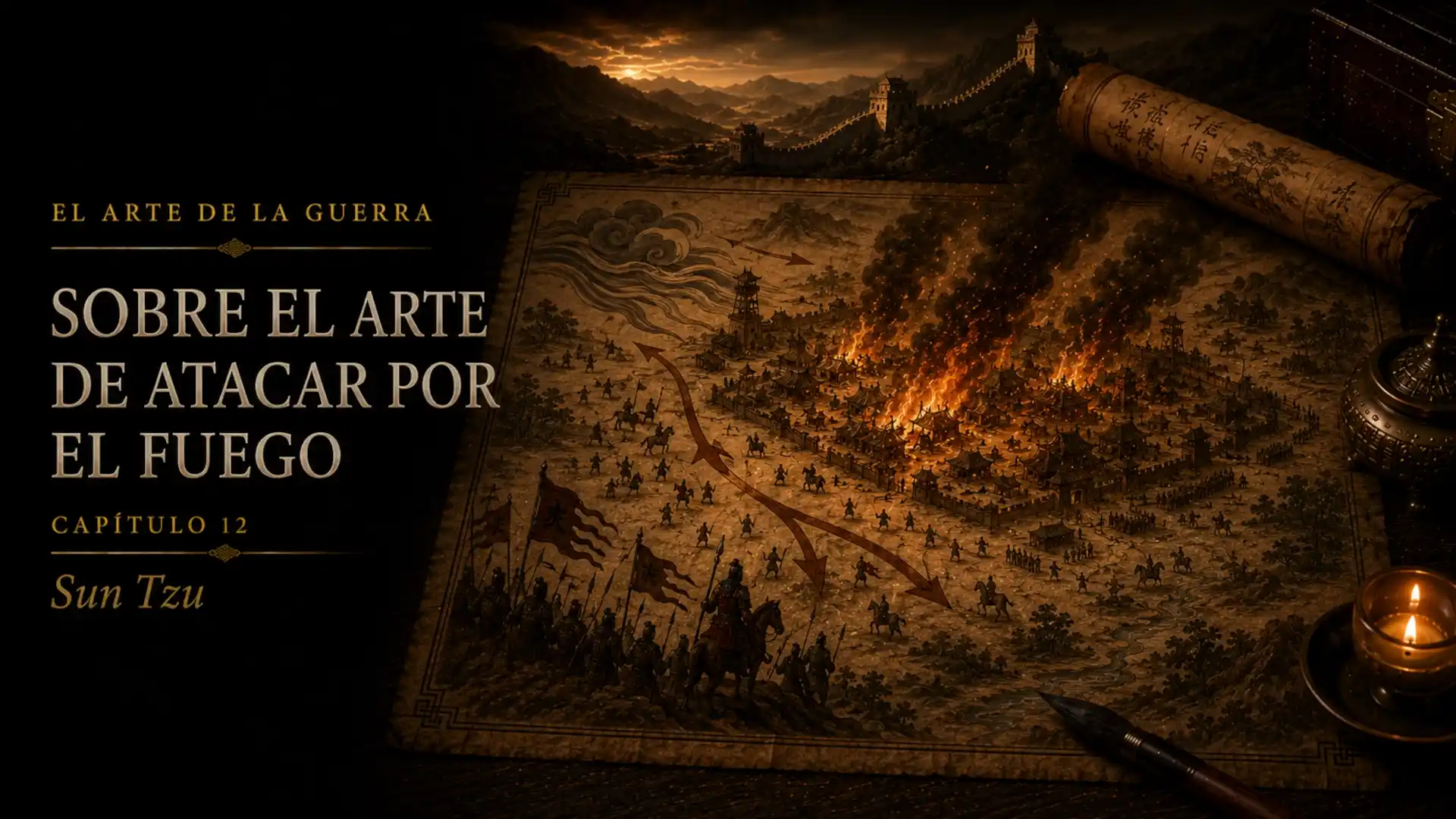 El arte de la guerra sobre el arte de atacar por el fuego de Sun Tzu narrado por Luis Carballés