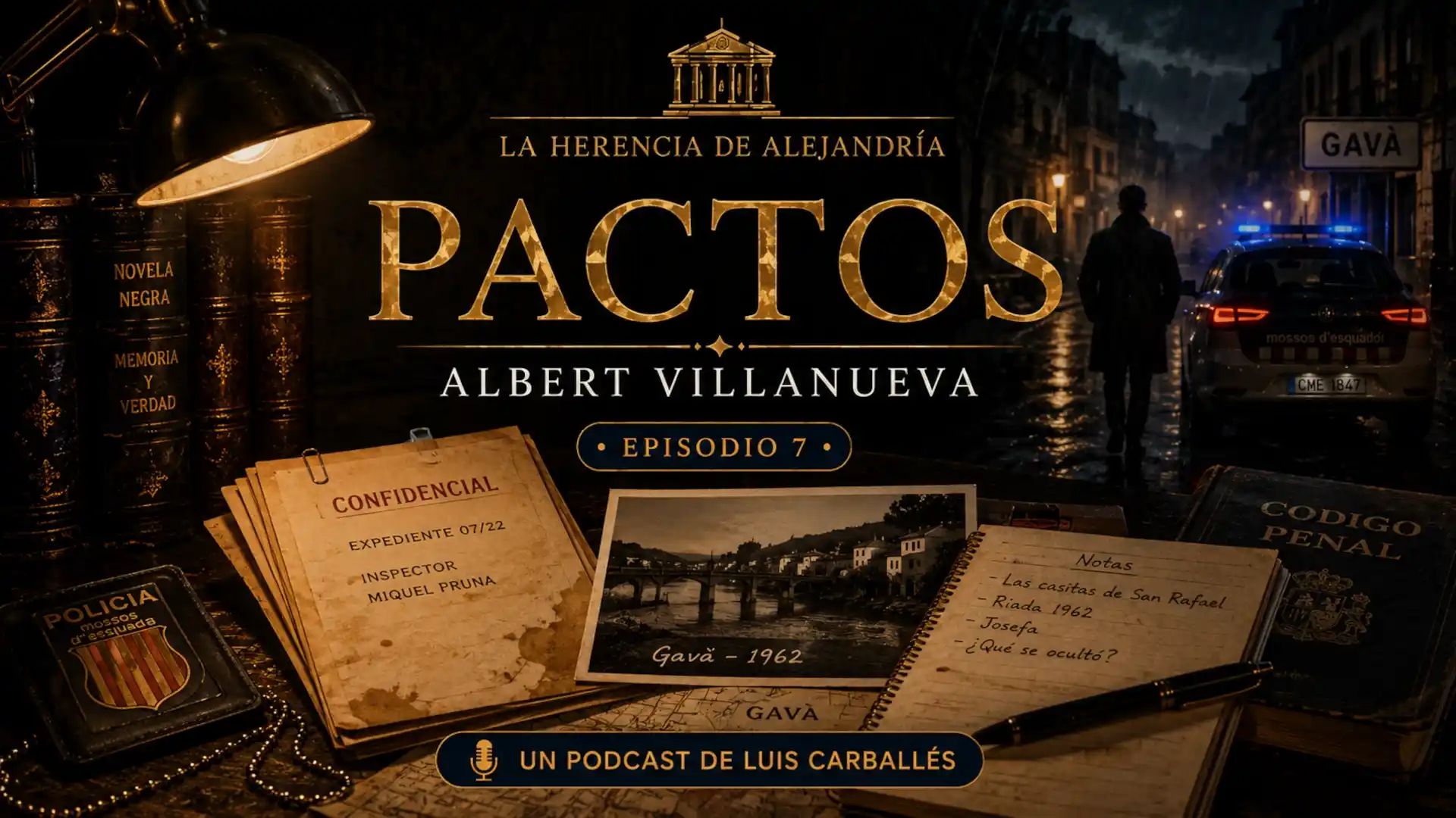 Imagen del episodio Pactos, de Albert Villanueva, en el podcast literario La Herencia de Alejandría